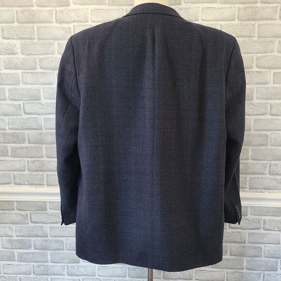 Breitling Stuttgart Carl Gross Mens Wool Blazer Jacket Blue See Measurements - Picture 3 of 14